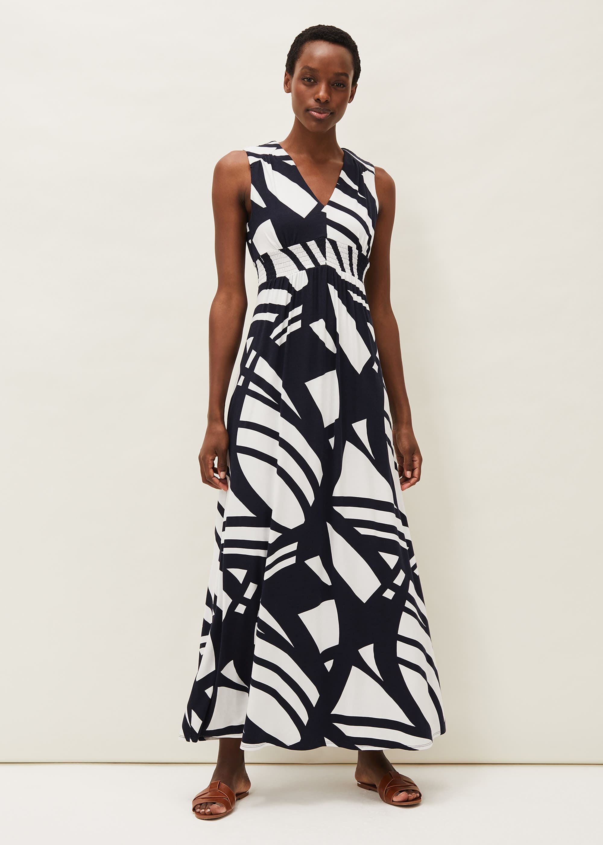 Ostia Abstract Stripe Maxi Dress ...